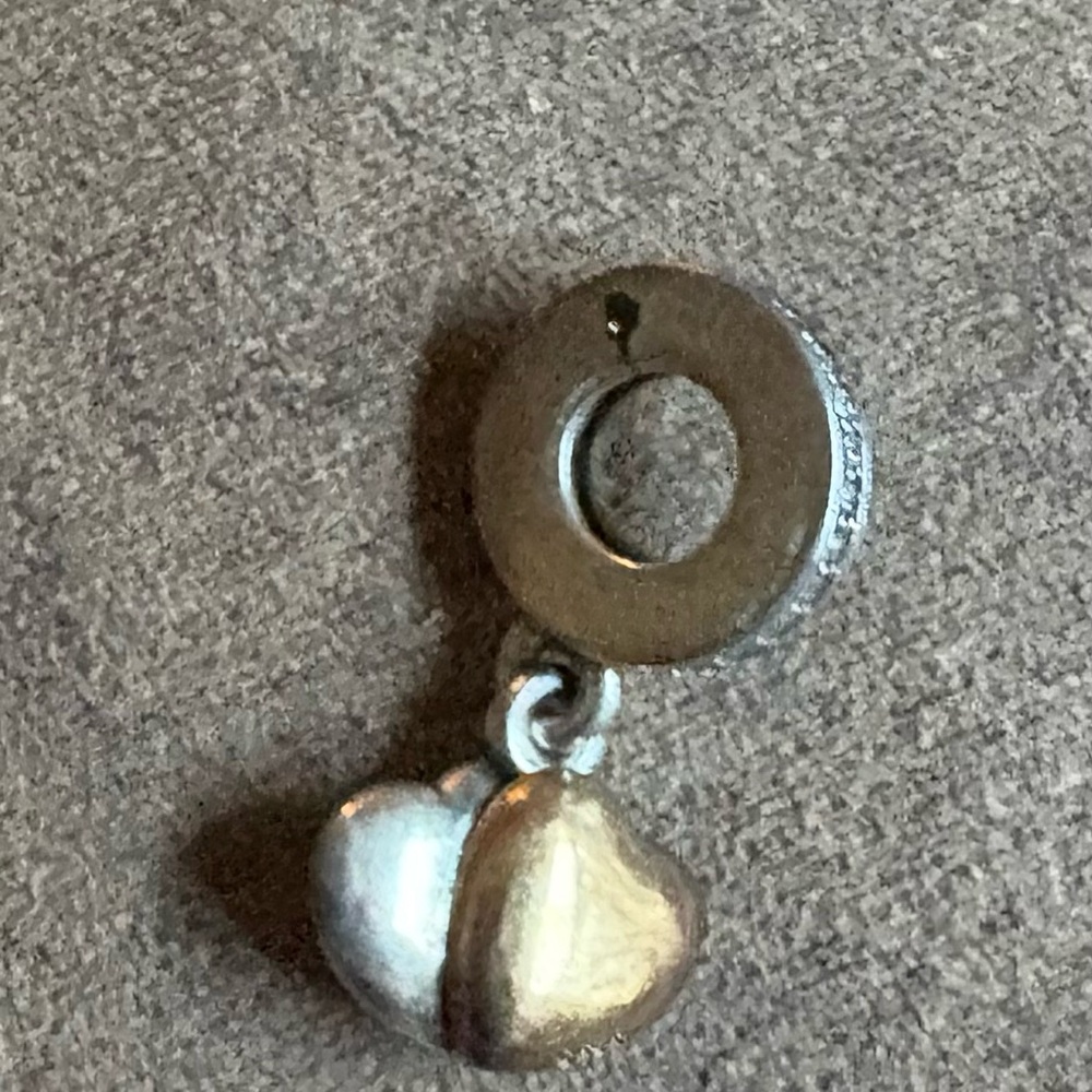 Authentic Pandora two tone double heart charm